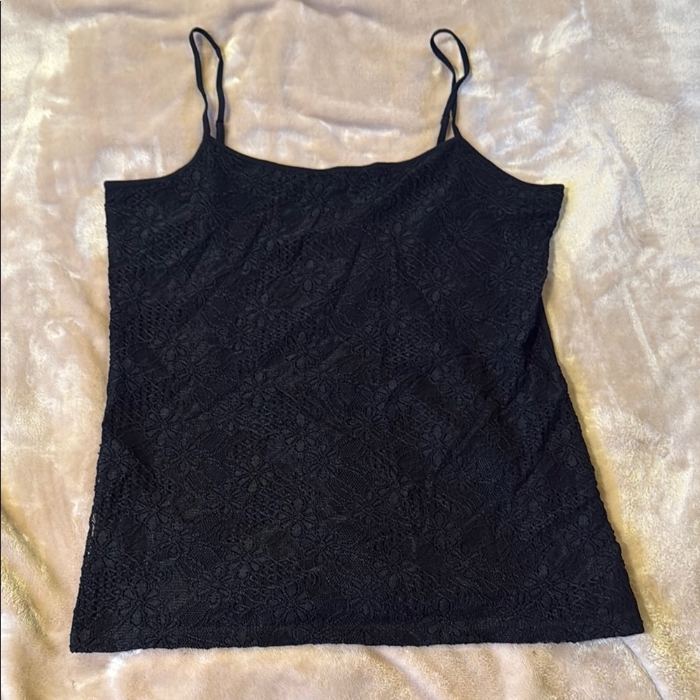 Ann Taylor Black Fitted Sleeveless Camisole